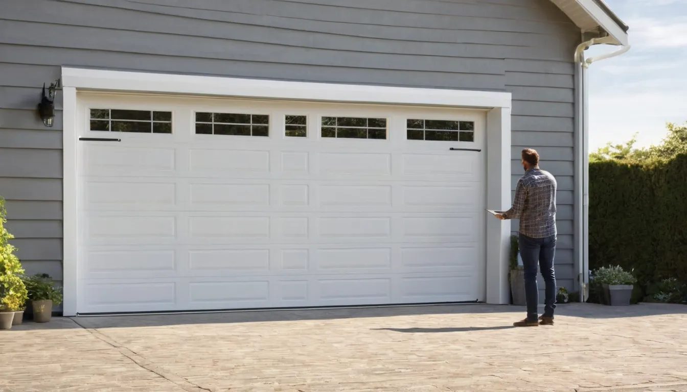 A homeowner reviewing garage door options in the Glendale area